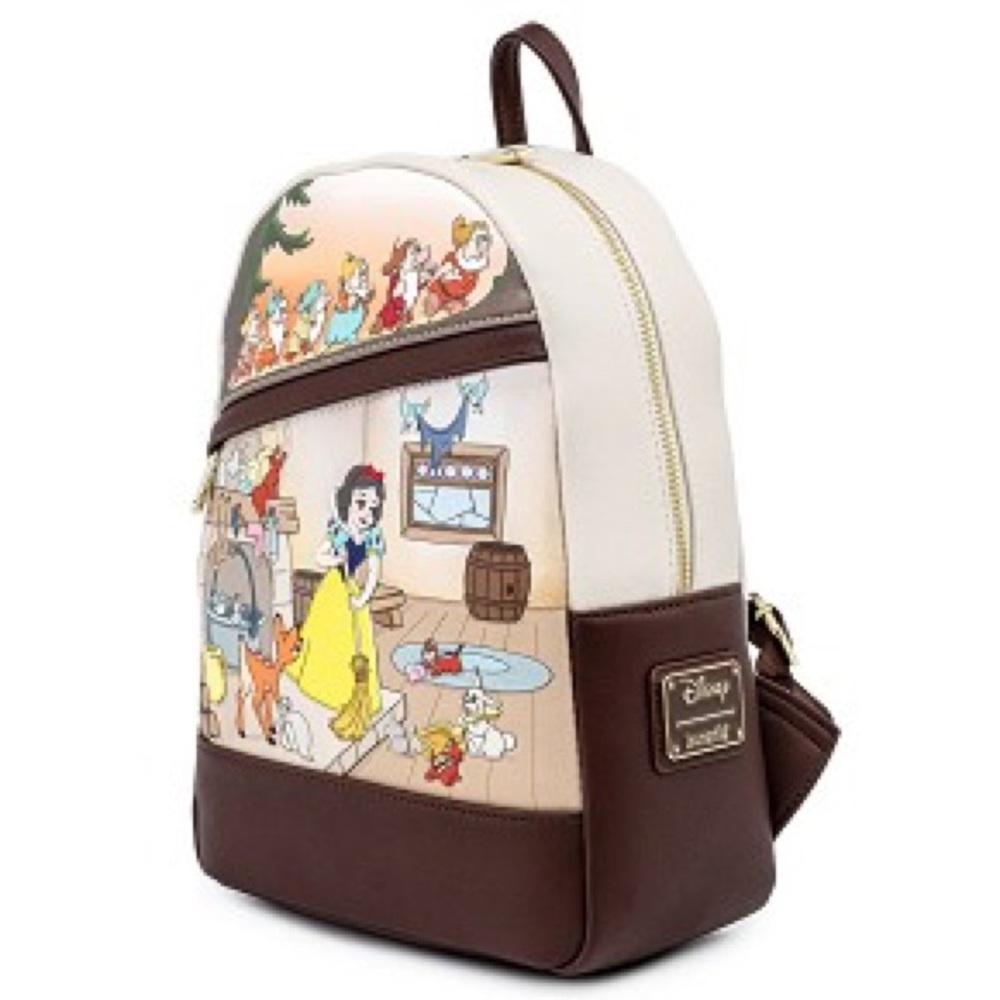 Disney Loungefly Mini Backpack - Snow White And The Seven Dwarfs Multi Scene NWT - Picture 5 of 6